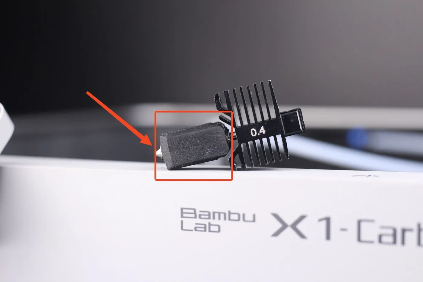 Meia de silicone do hotend de impressora Bambu Lab X1 Carbon indicada para inspeção
