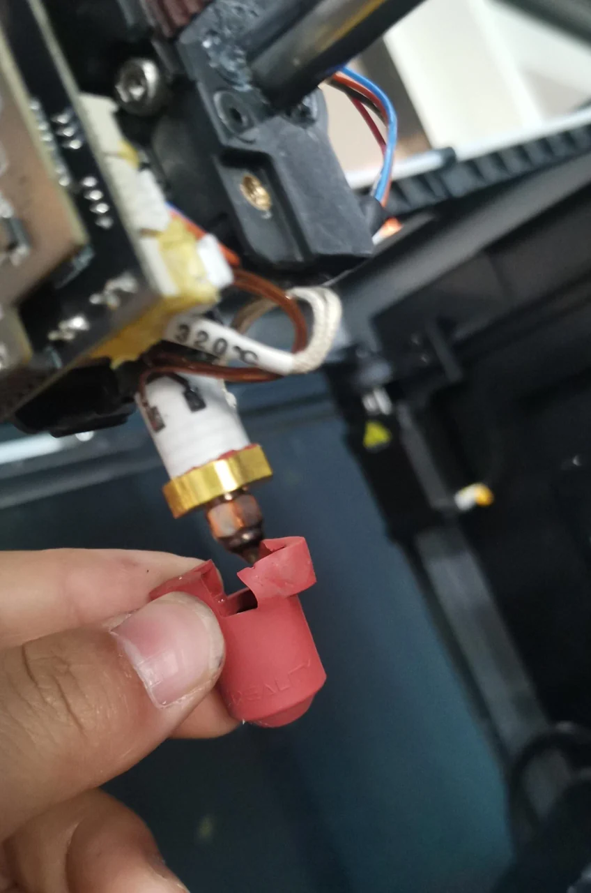 Manutenção do hotend de uma impressora Creality K1
